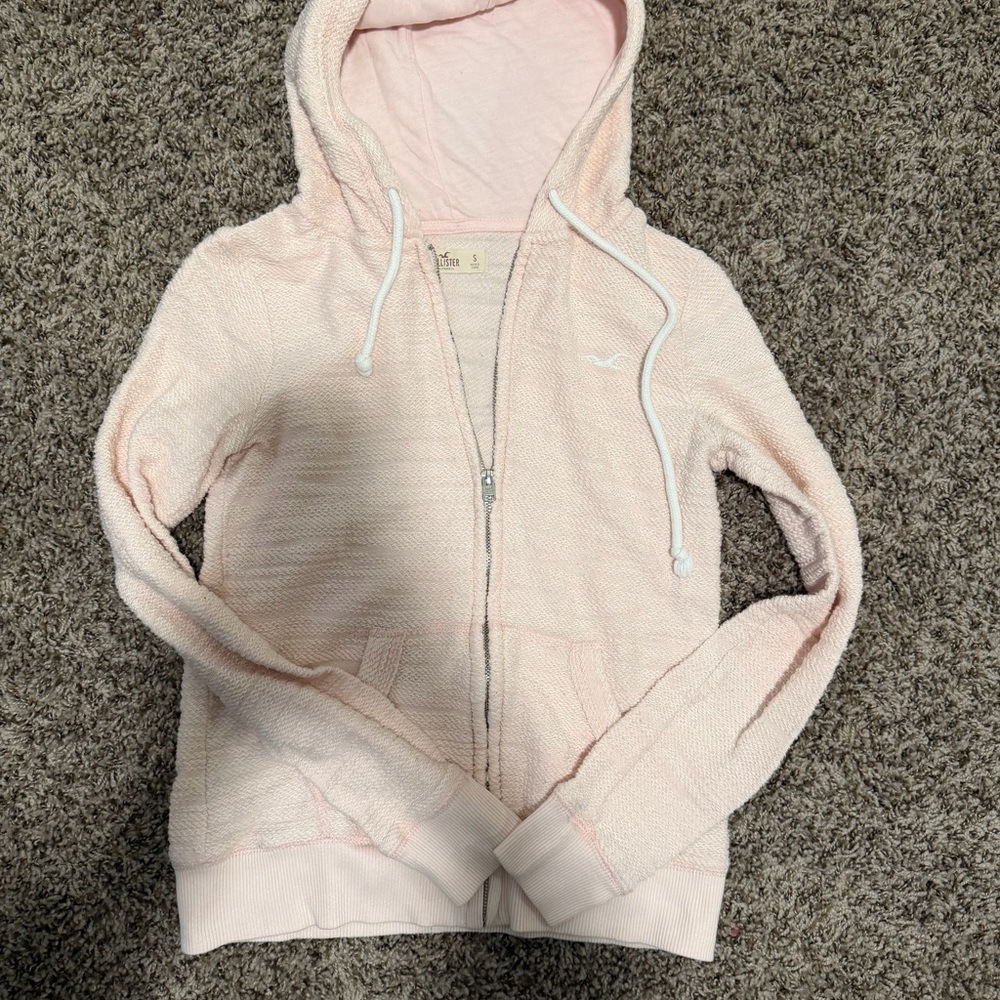 Hollister Light Pink Hoodie Jacket